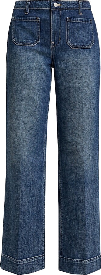 L'Agence Women's Nolan High-Rise Patch Pocket Wide-Leg Jeans - Dayton - Size 23