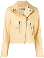 Thumbnail for your product : Yves Salomon Cropped Biker Jacket
