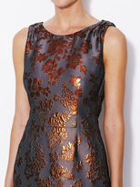Thumbnail for your product : Vera Wang Metallic Jacquard Cowl back Dress