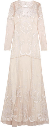 Temperley London Embroidered Tulle Gown - Ivory
