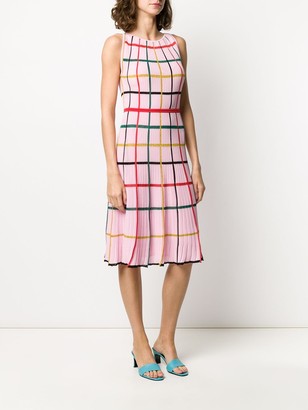 Missoni Grid-Pattern Pleated Dress