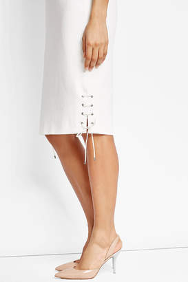Max Mara Cotton Dress with Lace-Up Detail
