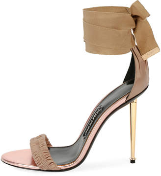 Tom Ford Patent Ankle-Tie 105mm Sandal