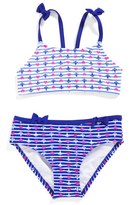 Thumbnail for your product : Hula Star 'Stripes Away' Two-Piece Swimsuit (Toddler Girls & Little Girls)