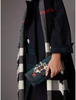 Thumbnail for your product : Burberry Creature AppliquÃ© Tartan Leather Wallet with Chain