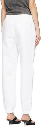 Alexander Wang White Embroidered Logo Jogger Jeans