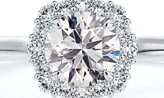 De Beers Forevermark Center of My Universe Floral Halo Diamond Engagement Ring