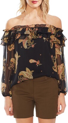 Vince Camuto Paisley Spice Off the Shoulder Top
