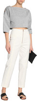 Thumbnail for your product : Tibi Cropped Cotton-blend Slim-leg Pants