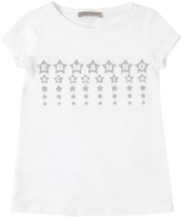 Thumbnail for your product : Ermanno Scervino Glittered Logo Cotton Jersey T-shirt