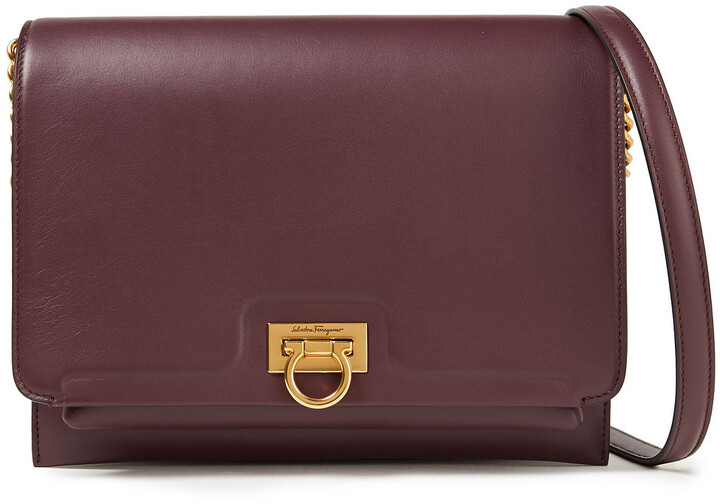 Salvatore Ferragamo Trifolio Leather Shoulder Bag ShopStyle
