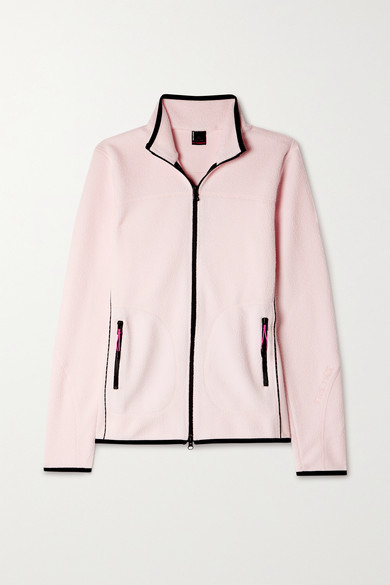Bogner Fire & Ice BOGNER FIREICE - Gilda Jersey-trimmed Fleece Jacket -  Pastel pink - ShopStyle