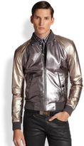 Thumbnail for your product : Versace Metallic Leather Jacket