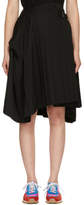 Thumbnail for your product : Comme des Garcons Black Wool Pleated Asymmetric Belt Skirt
