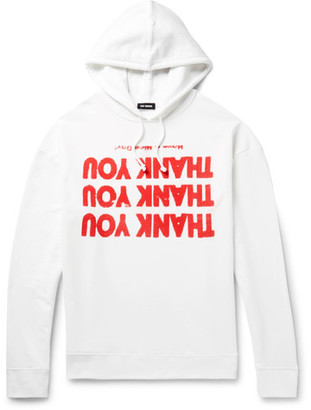 Raf Simons Oversized Printed Loopback Cotton-Jersey Hoodie