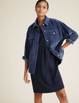 Thumbnail for your product : Marks and Spencer Crepe V-Neck Knee Length Shift Dress