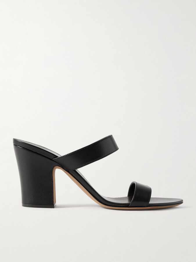 The Row Awar Leather Sandals - Black