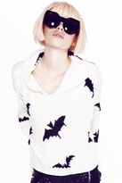 Thumbnail for your product : Wildfox Couture Bats Hooded Billy Sweater in Champagne