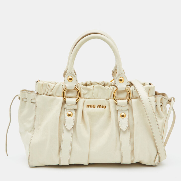 Miu Miu Vitello Lux Bow Handbag Pink Leather Pony-style calfskin ref.650307  - Joli Closet