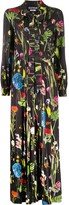 Thumbnail for your product : Boutique Moschino Photographic-Floral Pussy-Bow Maxi Dress
