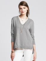 Thumbnail for your product : Banana Republic Draped-Back Vee Pullover