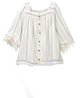 Thumbnail for your product : Jessica Simpson Boxy Metallic Striped Shirt (Little Girls)