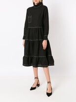 Thumbnail for your product : PIU BRAND Mock-Neck Ruffled Dress