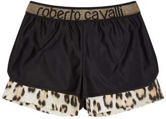 Roberto Cavalli Double Layer Leopard Print Shorts