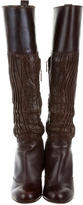 Thumbnail for your product : Dolce & Gabbana Leather Knee-High Boots