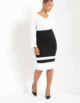 Thumbnail for your product : ELOQUII Colorblock Column Skirt