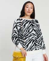 Thumbnail for your product : Dorothy Perkins Brushed Zebra Print Jumper