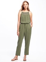 Thumbnail for your product : Old Navy High-Neck Crochet-Yoke Jumpsuit for Women