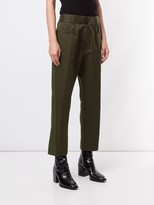 Thumbnail for your product : Haider Ackermann Two-Tone Cropped Trousers