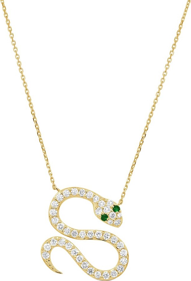 Sabrina Designs 14K 1.16 Ct. Tw. Diamond Snake Necklace