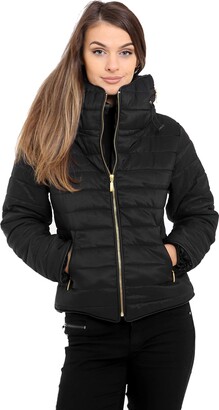 black padded waterproof coat