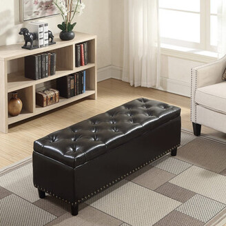 Modern Leather Bench The World S, Modern Faux Leather Storage Benchmark