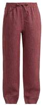 Thumbnail for your product : Acne Studios Maseline Sketch Striped Linen-blend Trousers - Womens - Red Stripe