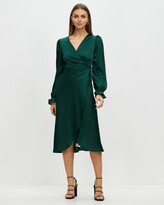 Thumbnail for your product : Atmos & Here Women's Green Midi Dresses - Becca Wrap Midi Dress