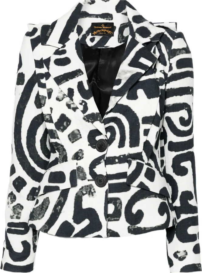 Vivienne Westwood Pre-Owned 2014s Abstract-Print Cotton Blazer