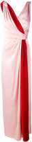 Thumbnail for your product : Paule Ka contrast sash evening gown - women - Polyester/Triacetate - 36