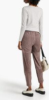 Thumbnail for your product : Fabiana Filippi Suede slim-leg pants