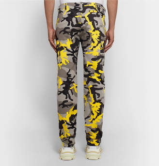 Balenciaga Slim-Fit Camouflage-Print Cotton-Twill Cargo Trousers