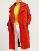 Thumbnail for your product : Eckhaus Latta Single Breasted Boiled Wool Blend Coat - Womens - Red