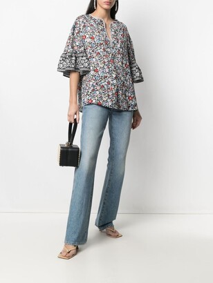 See by Chloe Floral-Print Short-Sleeved Blouse