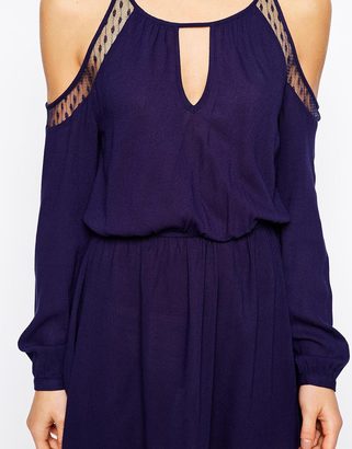 B.young Glamorous Petite Cold Shoulder Gypsy Dress