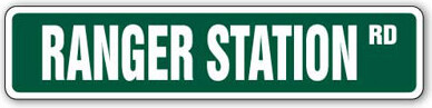 SignMission Ranger Station Street Sign Heavy Duty Plastic 4" X 18"
