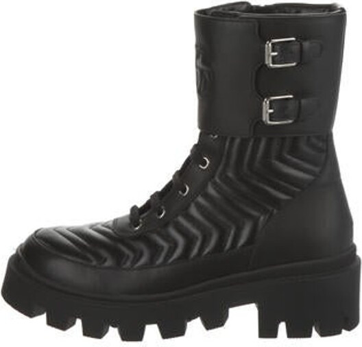 combat boots gucci