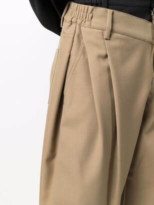 Feng Chen Wang Layered Pleat-Detail Trousers