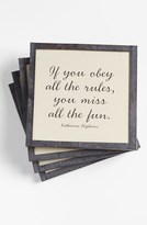 Thumbnail for your product : Ben's Garden 'If You Obey All the Rules' Coasters (Set of 4)