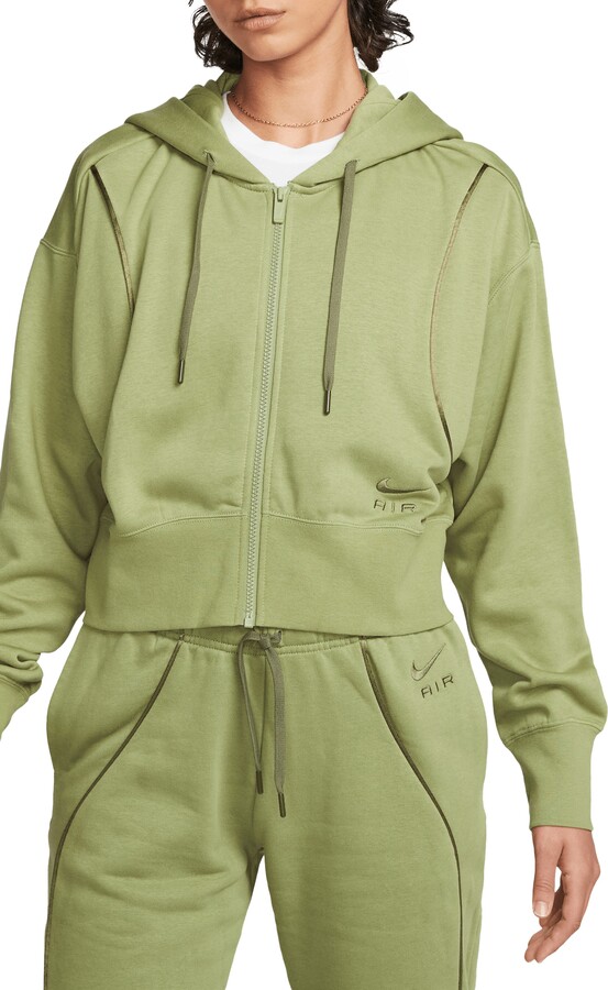 cropped nike zip hoodie